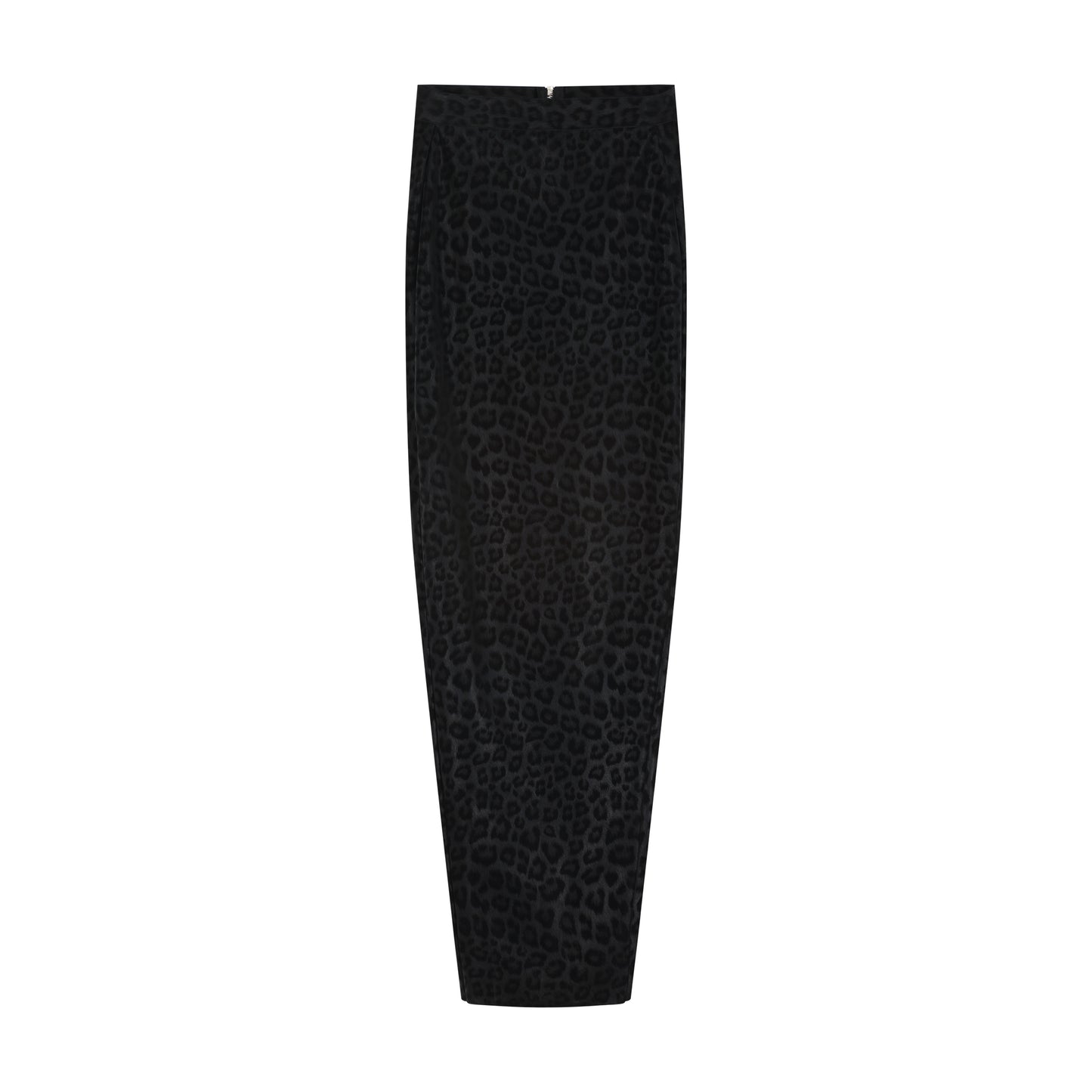 ÚCHÈ Leopard Print Scrunched Pencil Skirt - Black