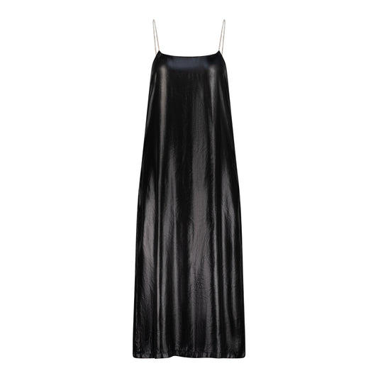 ÚCHÈ Slip Midi Dress - Black