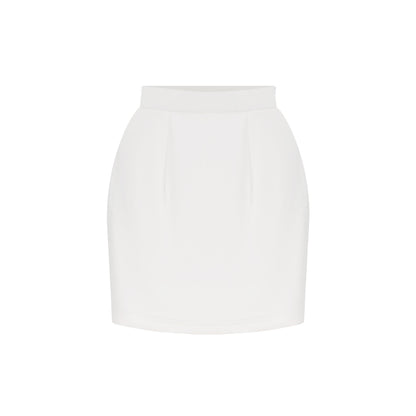 ÚCHÈ Snake Print Mini Skirt - White