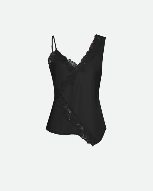 VAILLANT Asymmetrical Tank Top - Black