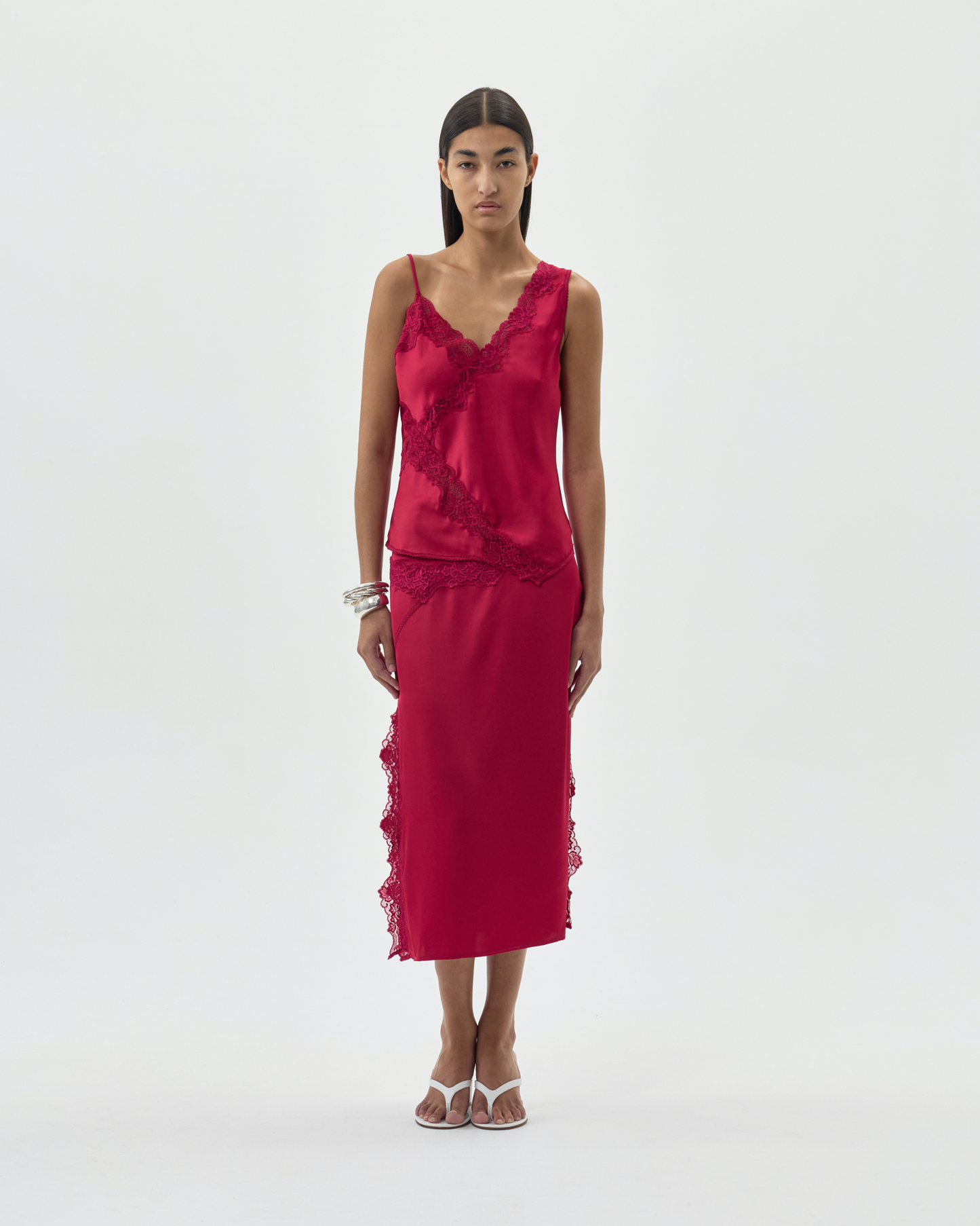 VAILLANT Asymmetrical Tank Top - Fuchsia