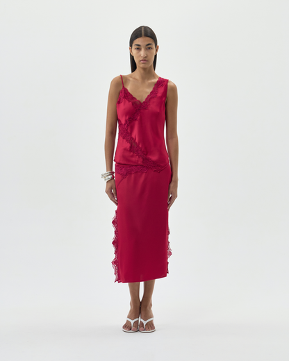 VAILLANT Asymmetrical Tank Top - Fuchsia