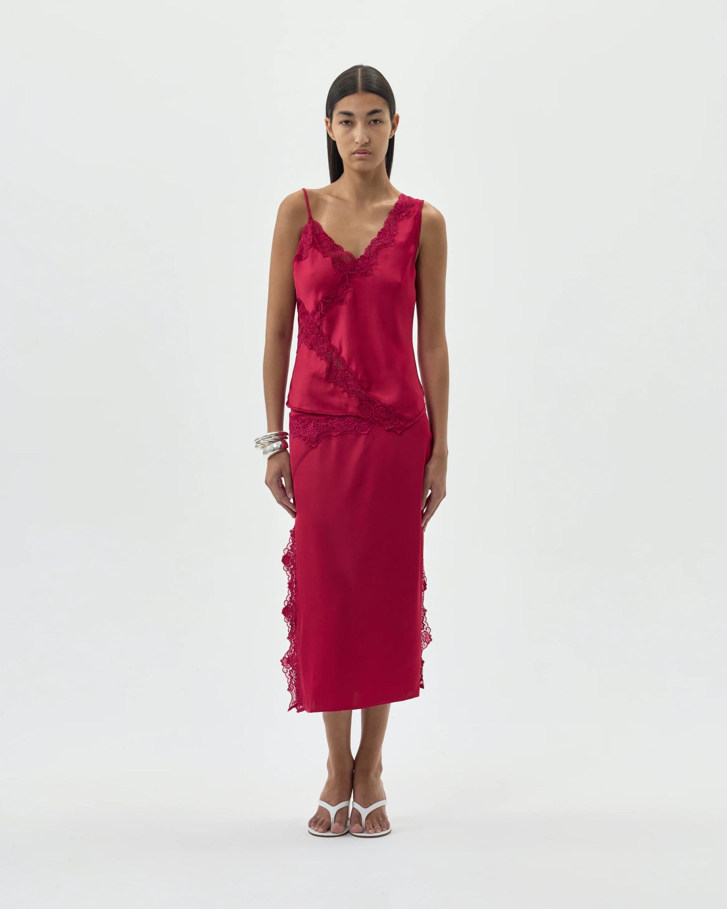 VAILLANT Asymmetrical Tank Top - Fuchsia