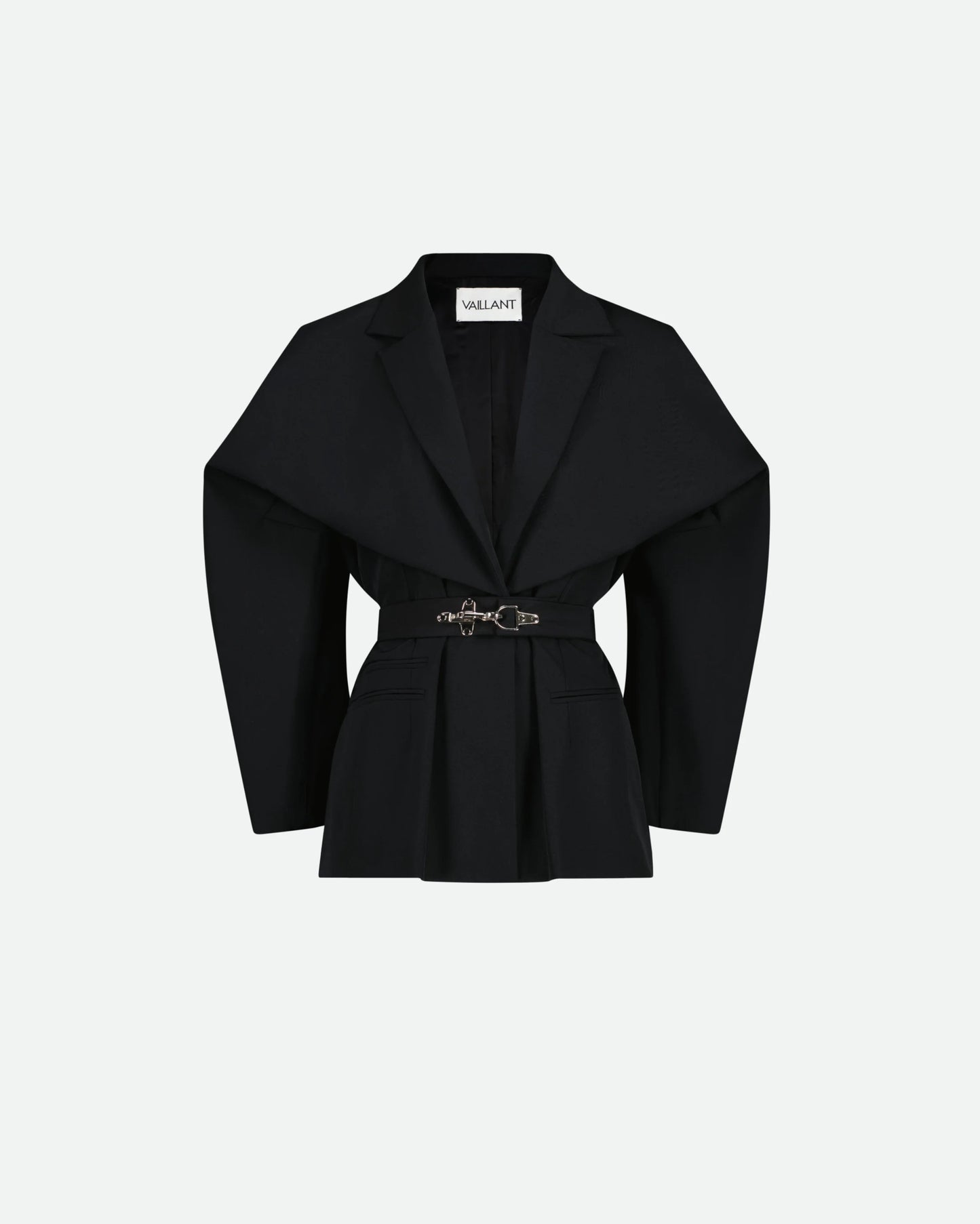 VAILLANT Cinched Waist Technical Blazer - Black