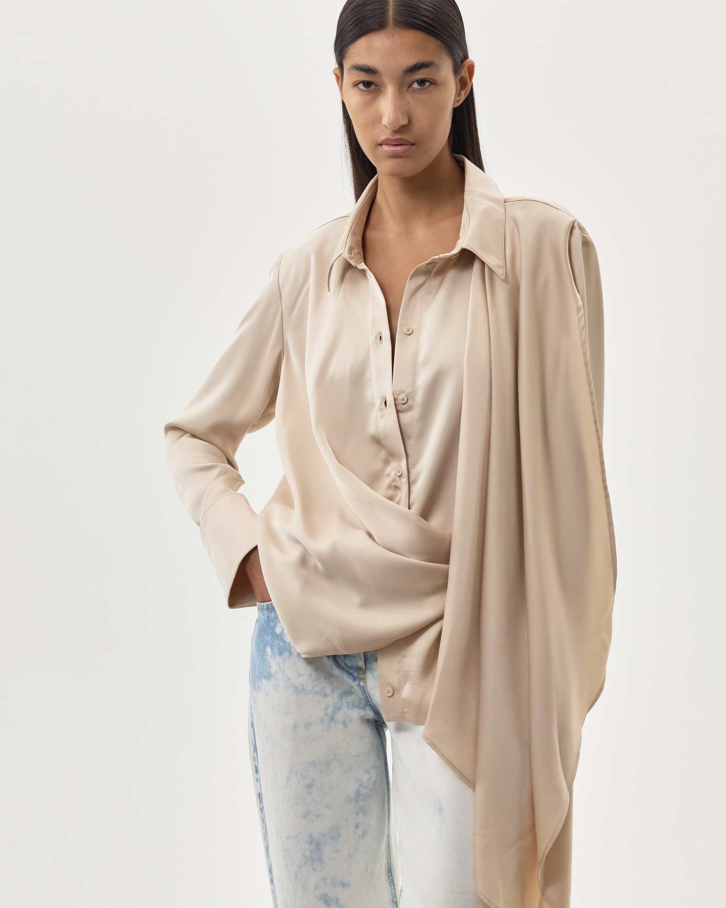 VAILLANT Draped and Wrapped Shirt - Sand