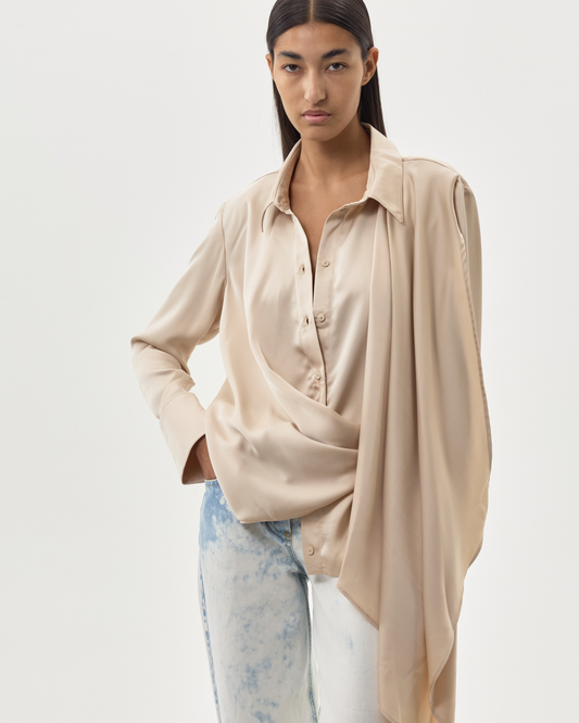 VAILLANT Draped and Wrapped Shirt - Sand