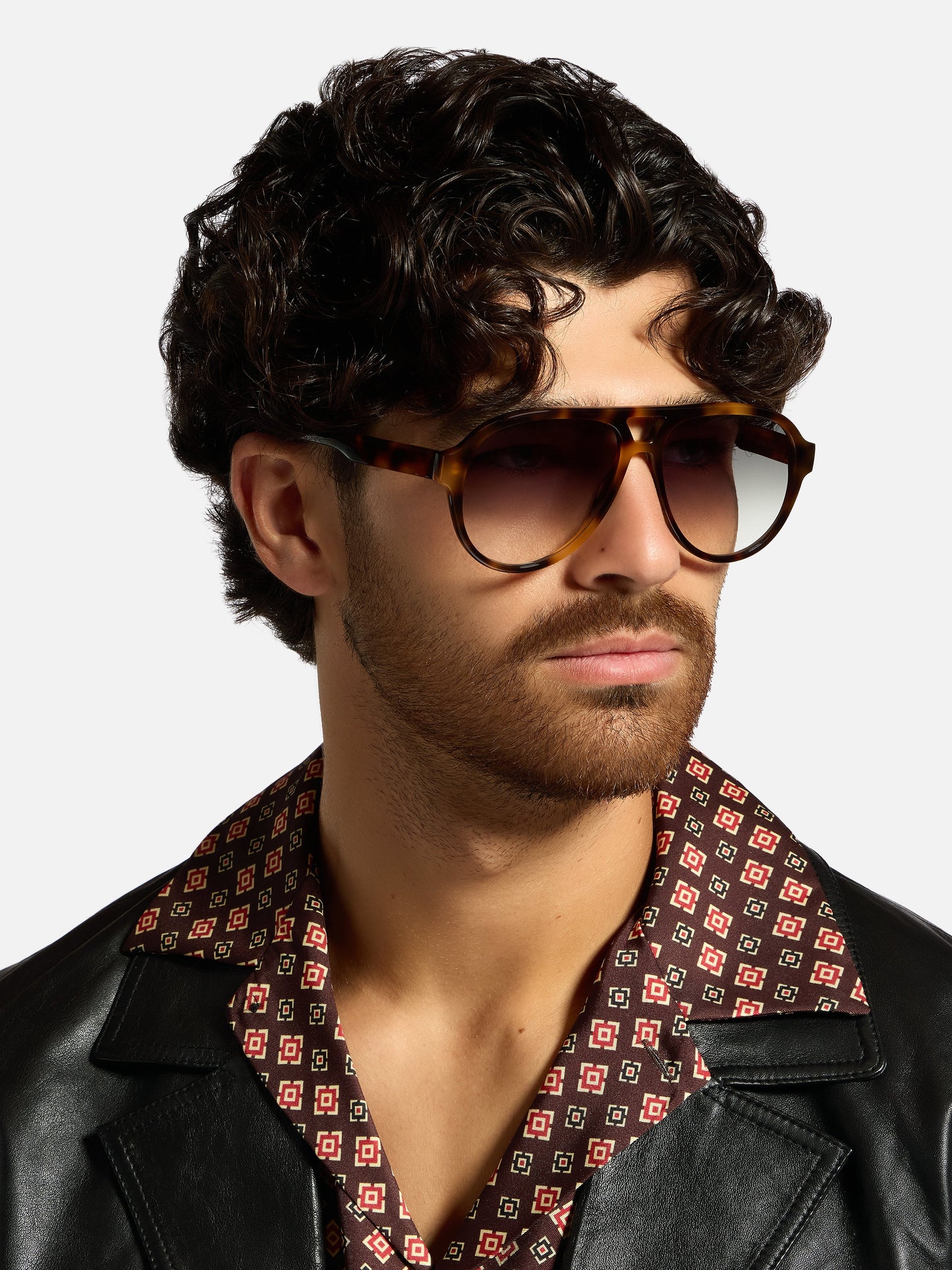 ALAN HAMMOND Venture Sunglasses - Havana / Green Gradient