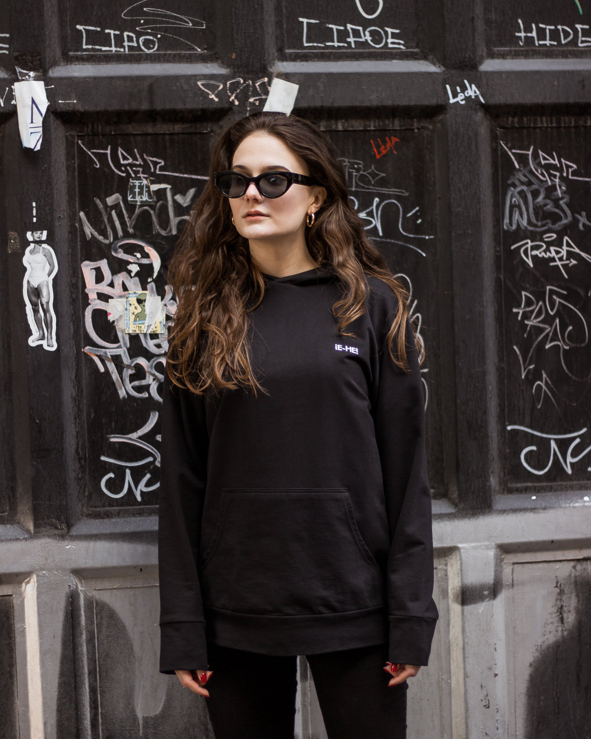 EHE Apparel Embroidered logo Hoodie - Black