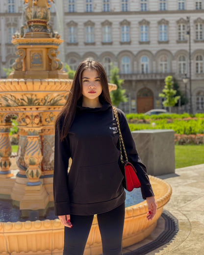 EHE Apparel Embroidered logo Hoodie - Black