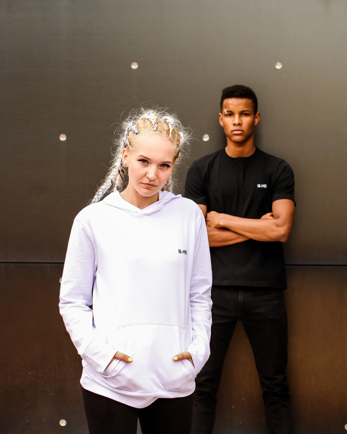 EHE Apparel Embroidered logo Hoodie - White