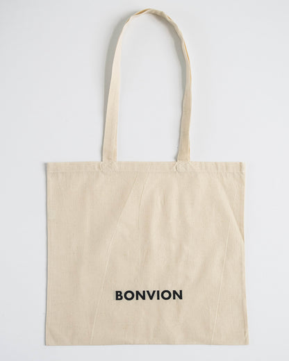 Bonvion Logo printed canvas tote bag - Beige - Bonvion