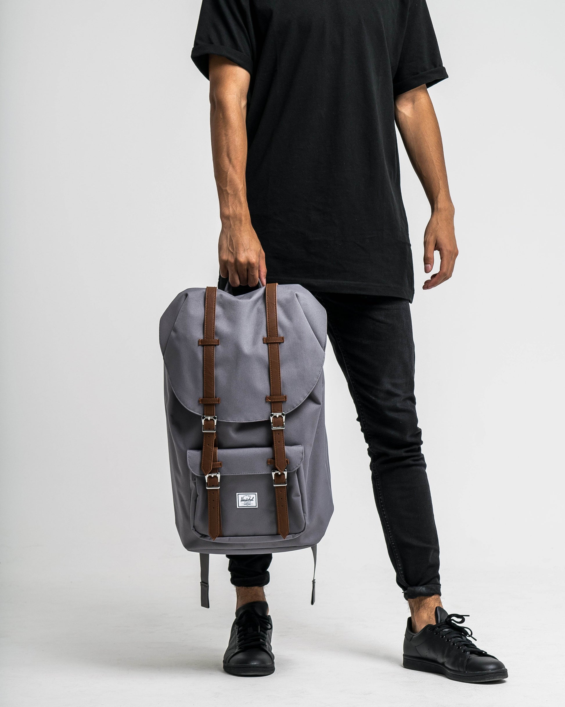 grey herschel backpack on a person Herschel Supply Co. -Little America backpack 25L